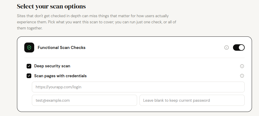 Functional Scan Checks
